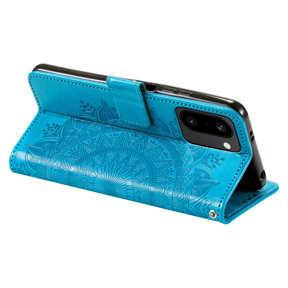  OnePlus 15R Fodral Mandala Läder Blå