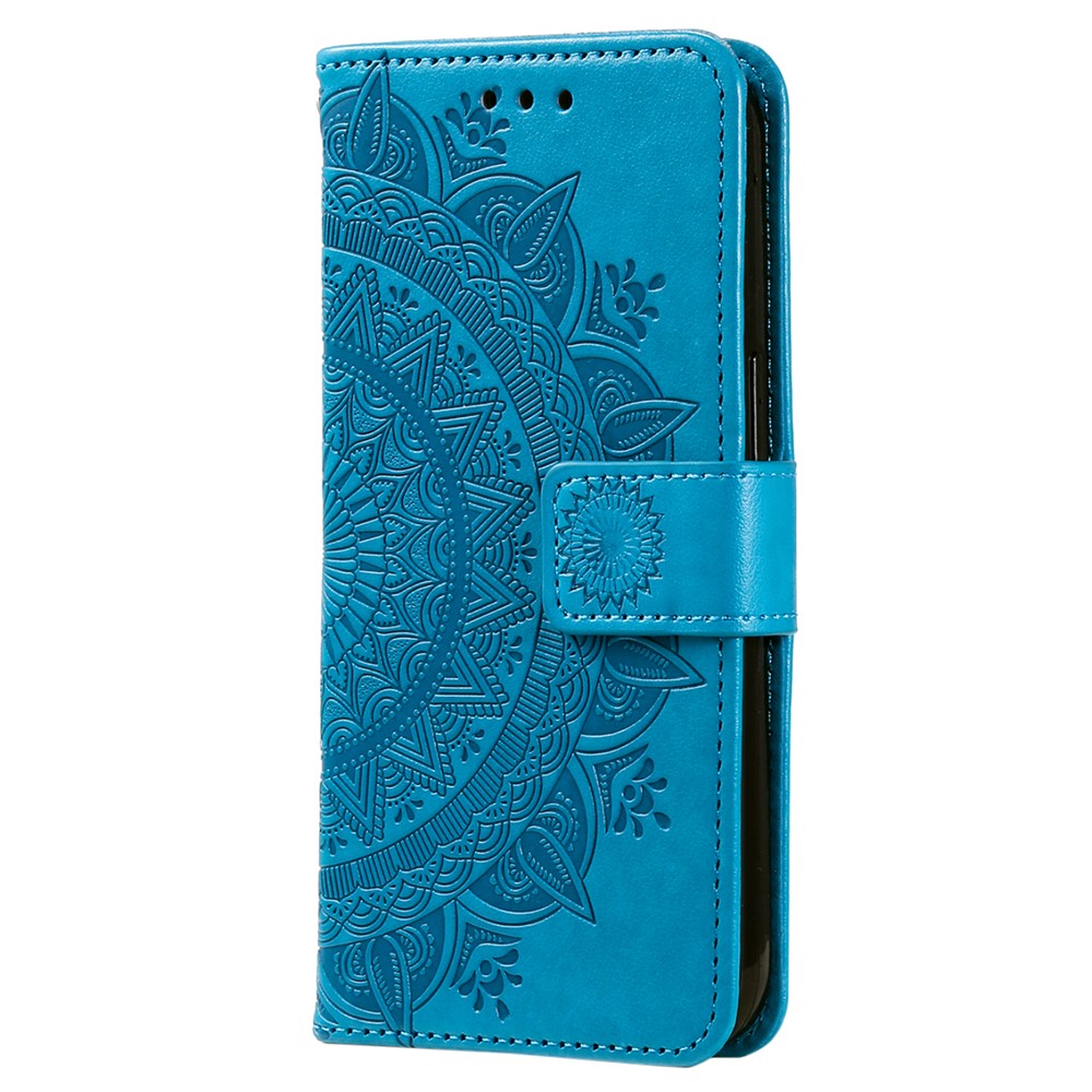  OnePlus 15R Fodral Mandala Läder Blå