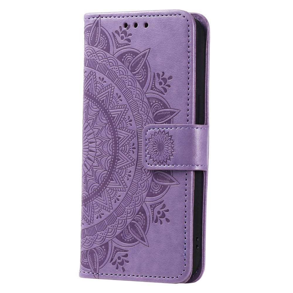  OnePlus 15R Fodral Mandala Läder Lila