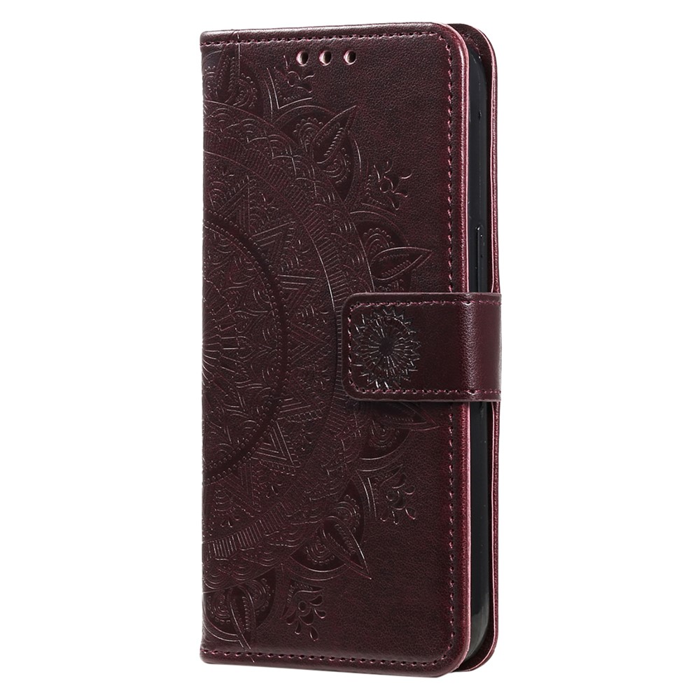  OnePlus 15R Fodral Mandala Läder Brun