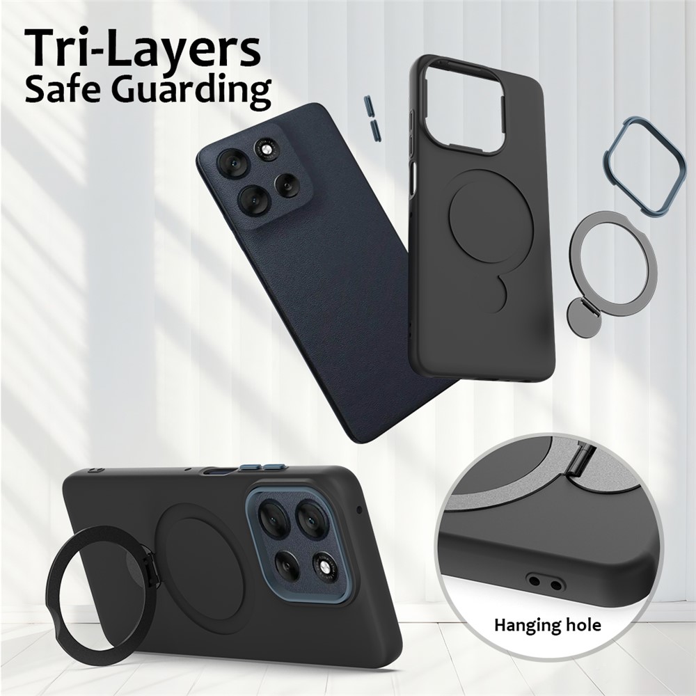  Motorola Edge 70 Skal MagSafe Kickstand Hybrid Svart