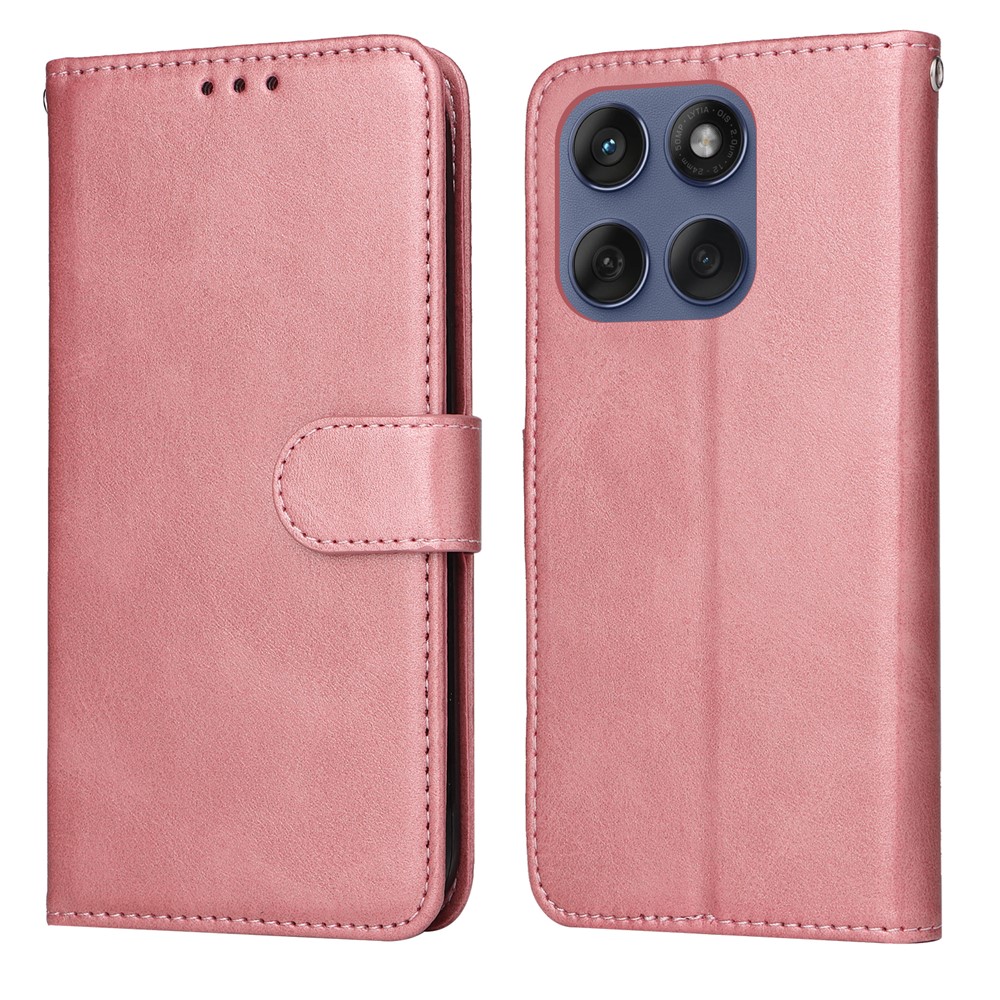  Motorola Edge 60 / 60 Pro / 60 Fusion Fodral Läder Roséguld