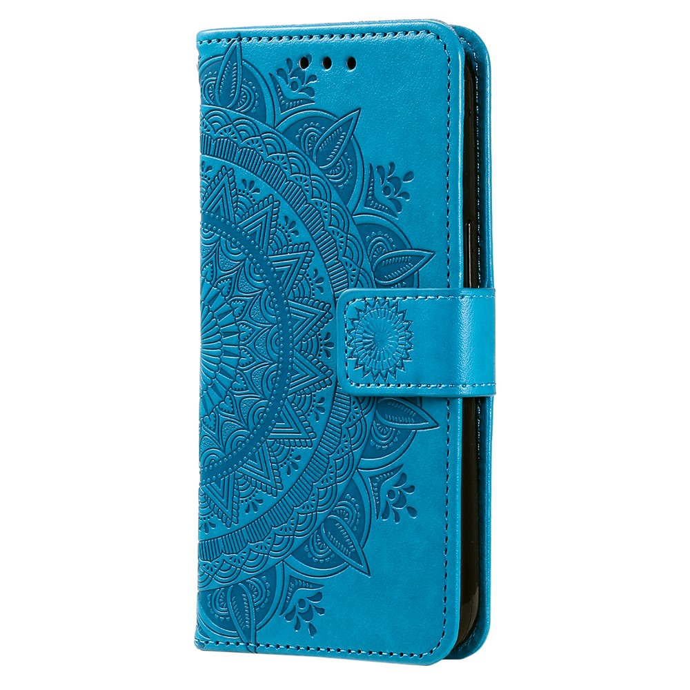  Sony Xperia 1 VII Fodral Mandala Läder Blå
