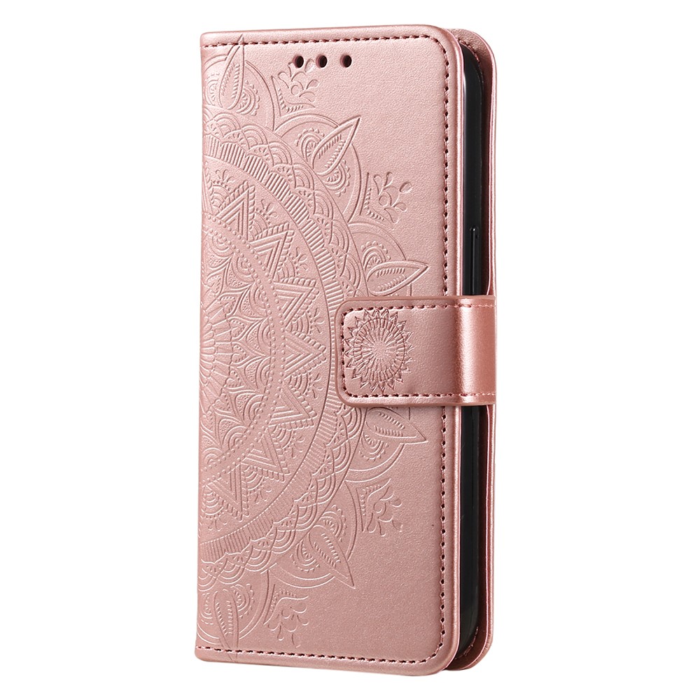  Sony Xperia 1 VII Fodral Mandala Läder Roséguld