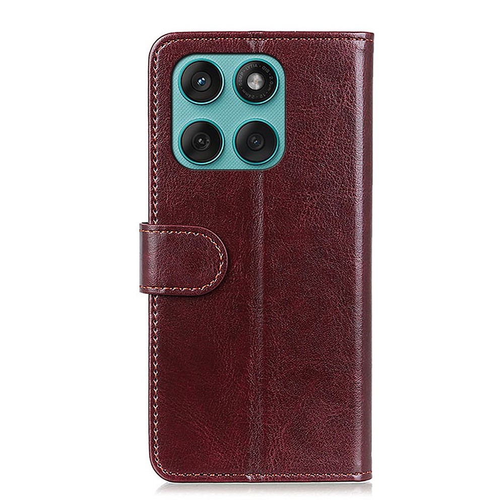  Motorola Edge 60 / 60 Fusion Fodral Crazy Horse Läder Brun