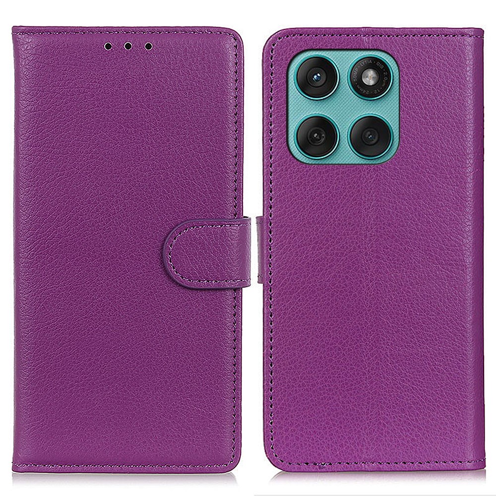  Motorola Edge 60 / 60 Fusion Fodral Litchi Läder Lila