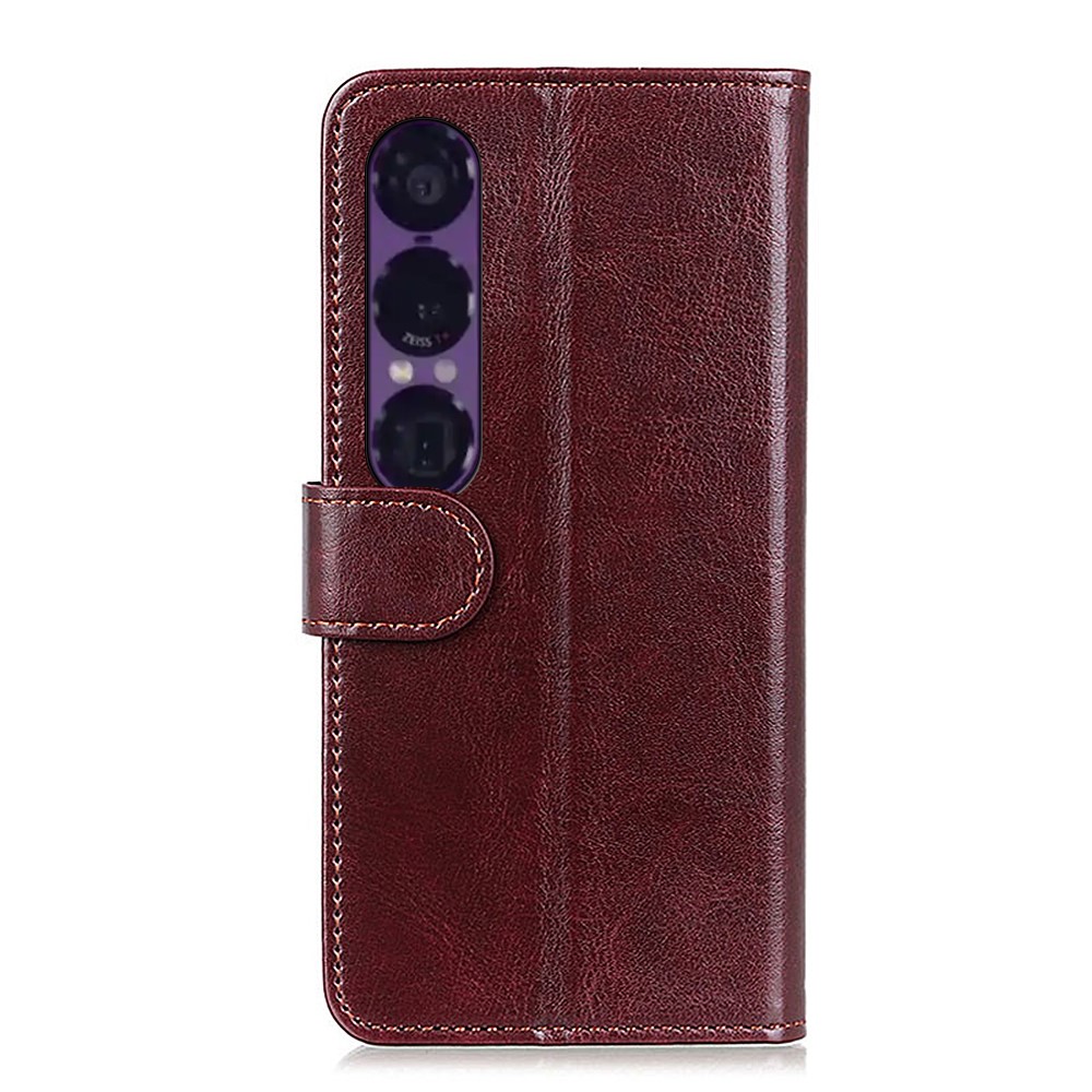  Sony Xperia 1 VII Fodral Crazy Horse Läder Brun