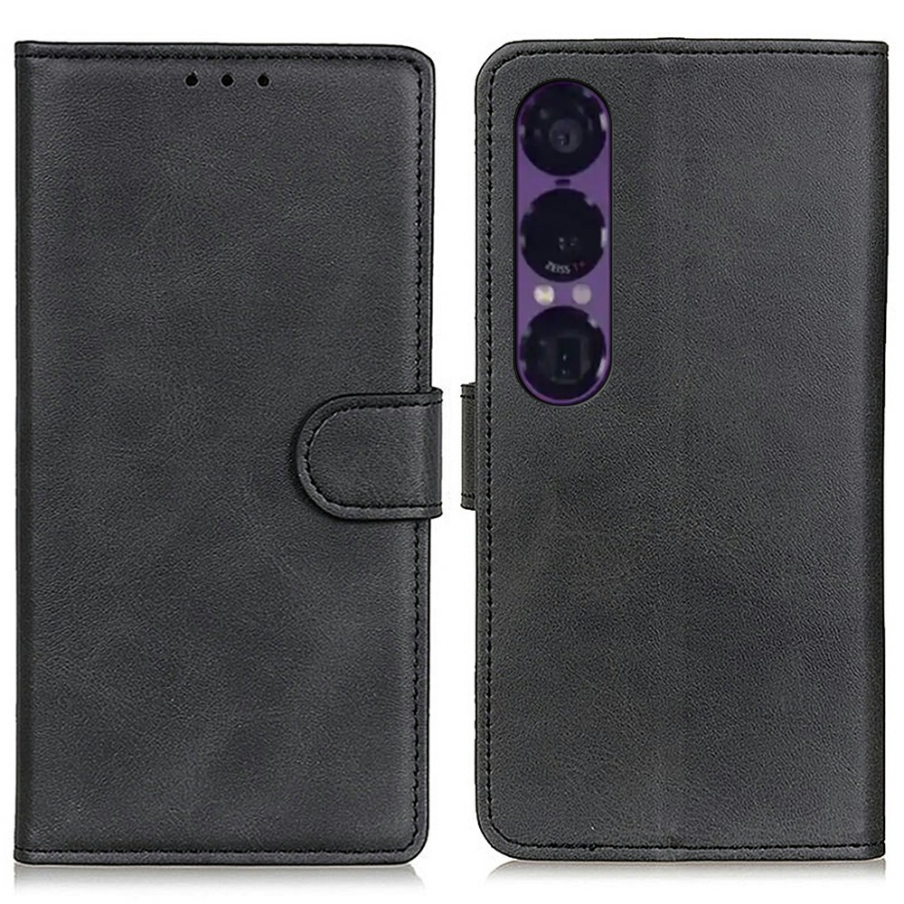  Sony Xperia 1 VII Fodral Läder Svart