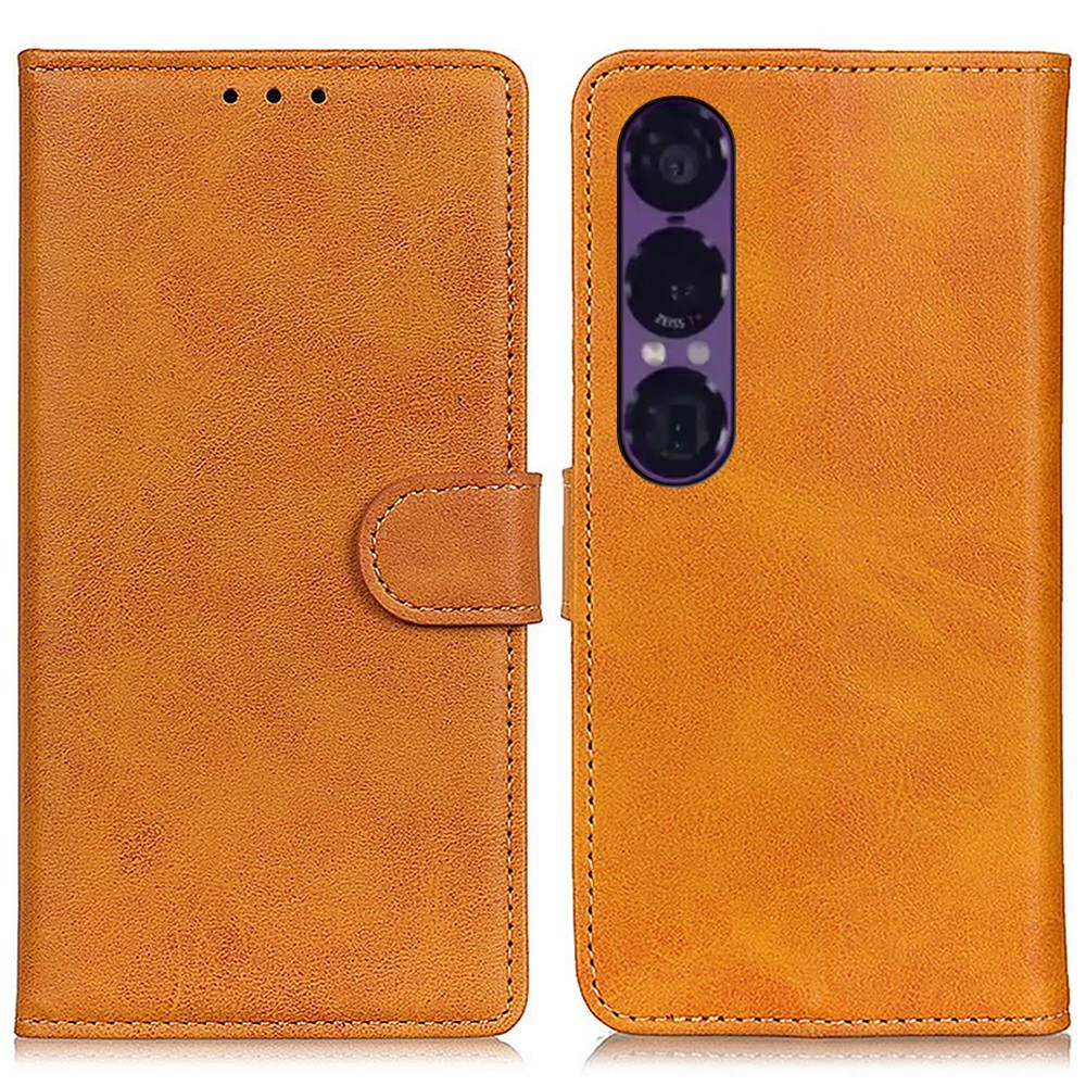  Sony Xperia 1 VII Fodral Läder Brun
