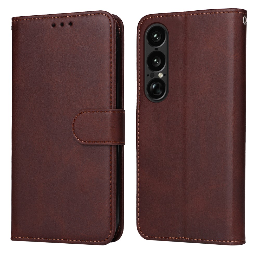  Sony Xperia 1 VII Fodral Läder Brun