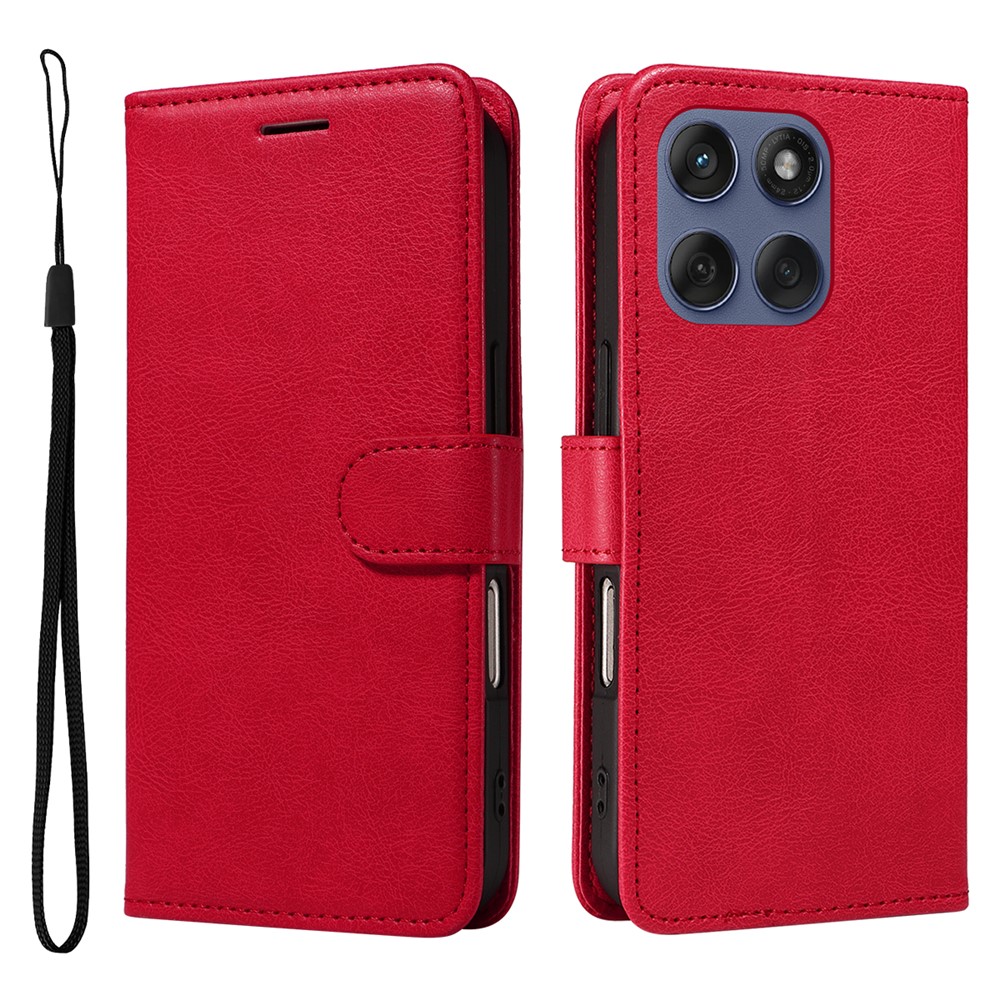  Motorola Edge 60 / 60 Pro / 60 Fusion Fodral Läder Röd