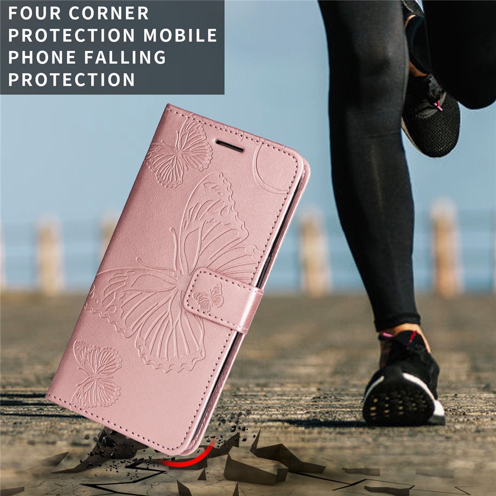  Motorola Edge 60/60 Pro/60 Fusion Fodral Fjäril Tryck Roséguld