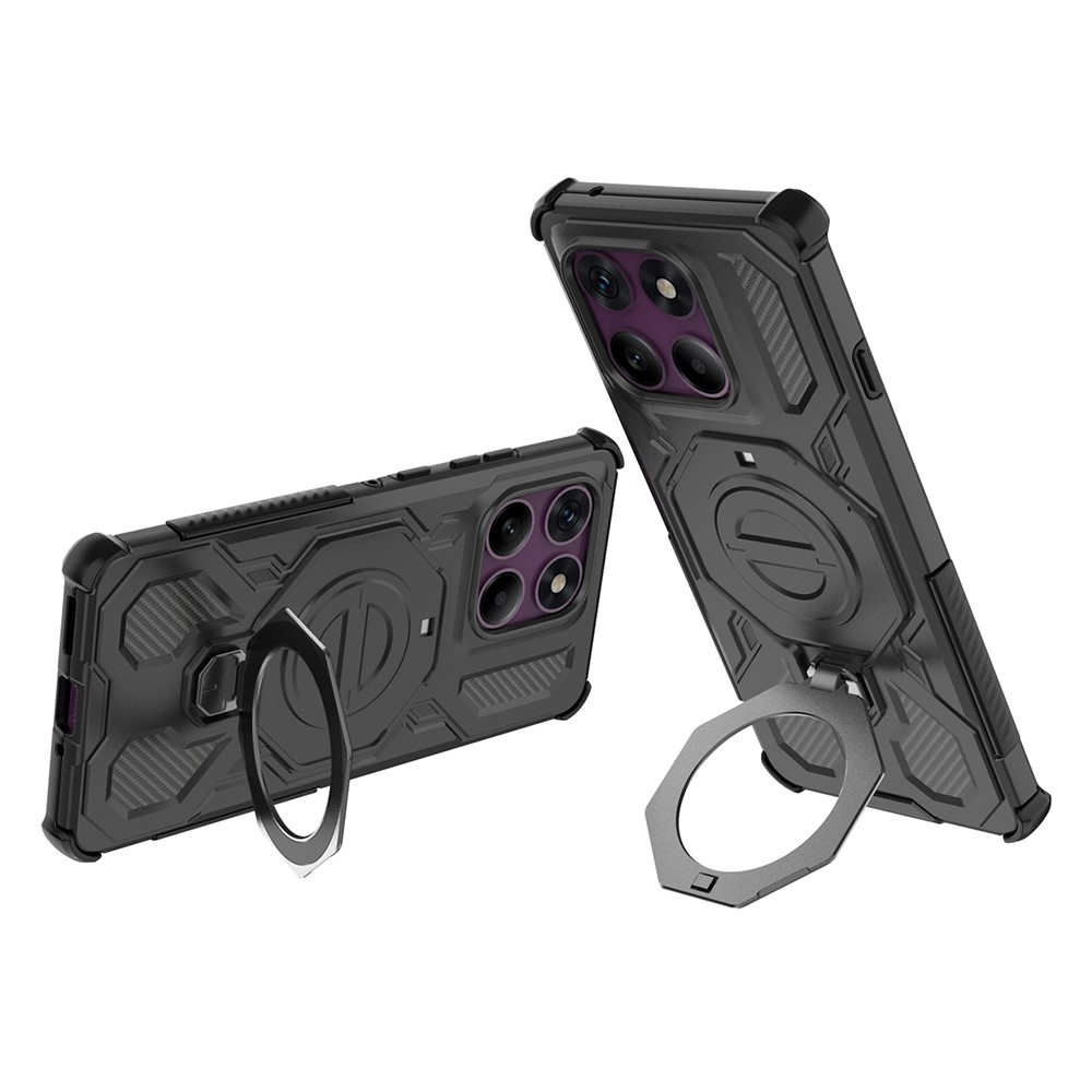  Motorola Edge 60 Pro Skal MagSafe Kickstand Hybrid Svart