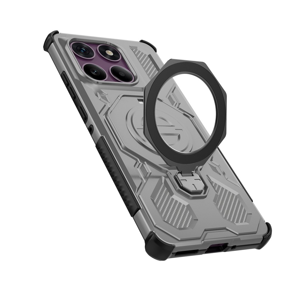  Motorola Edge 60 Pro Skal MagSafe Kickstand Hybrid Grå