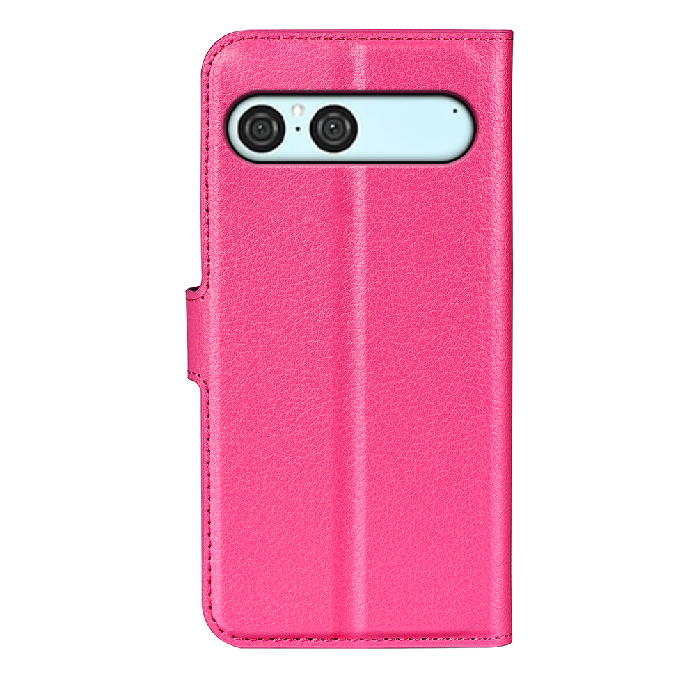  Sony Xperia 10 VII Fodral Litchi Läder Rosa
