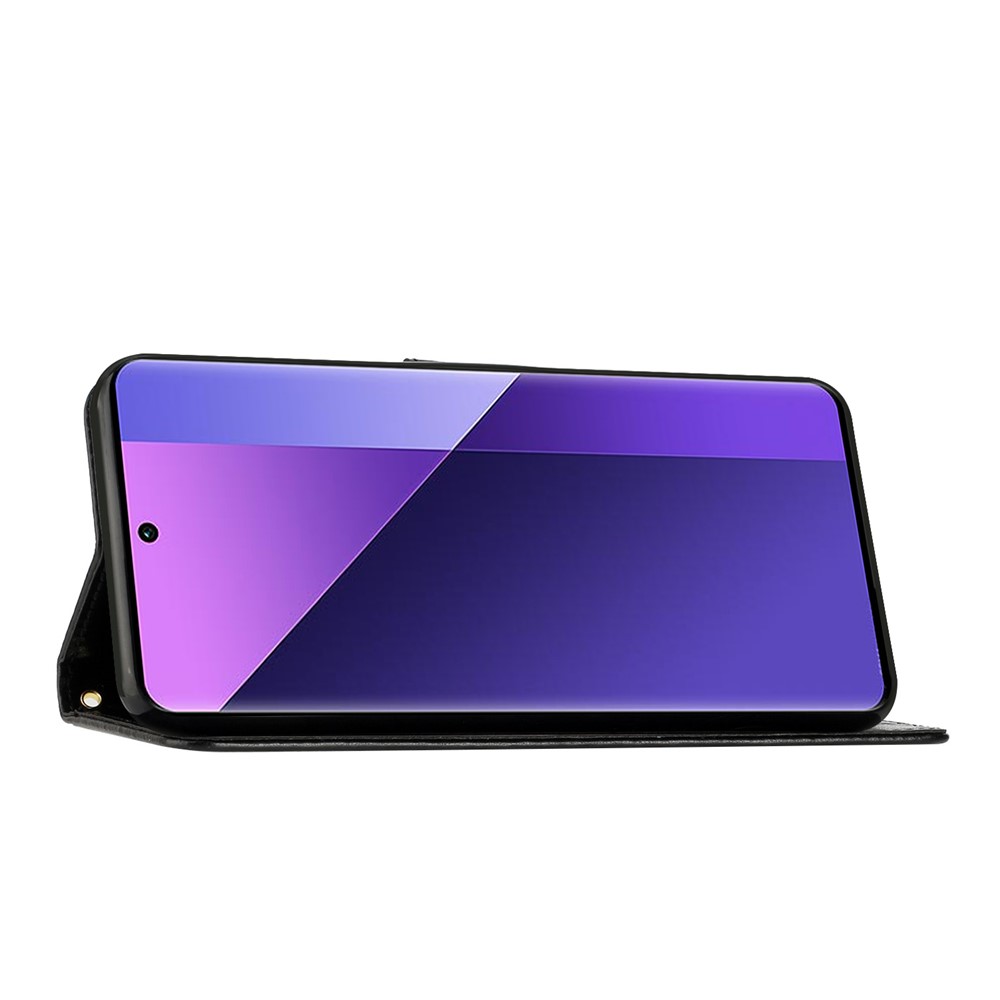  Sony Xperia 10 VII Fodral Med Blommigt Tryck Svart