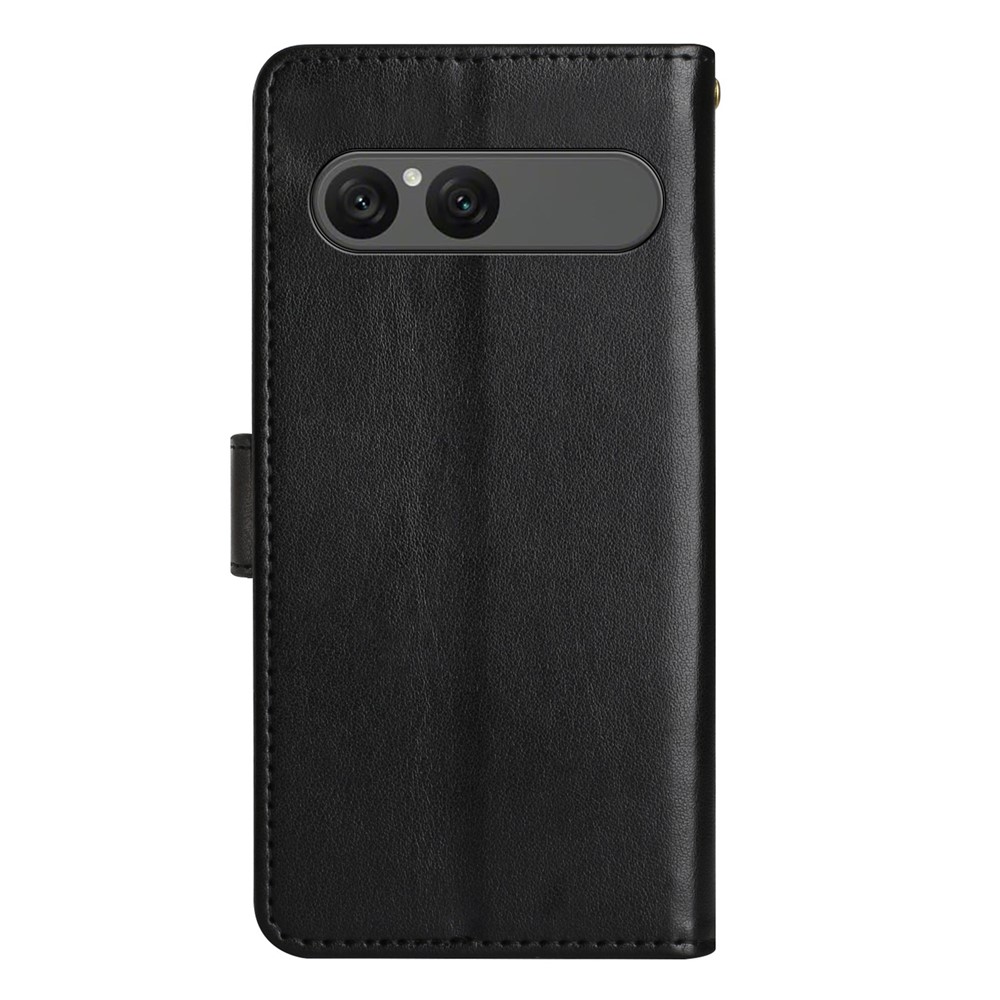  Sony Xperia 10 VII Fodral Med Blommigt Tryck Svart