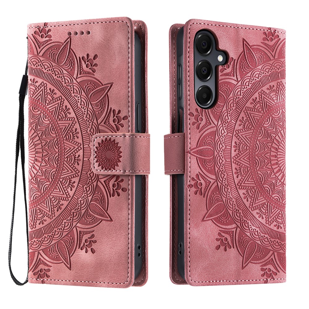  Samsung Galaxy A27 Fodral Mandala Läder Rosa