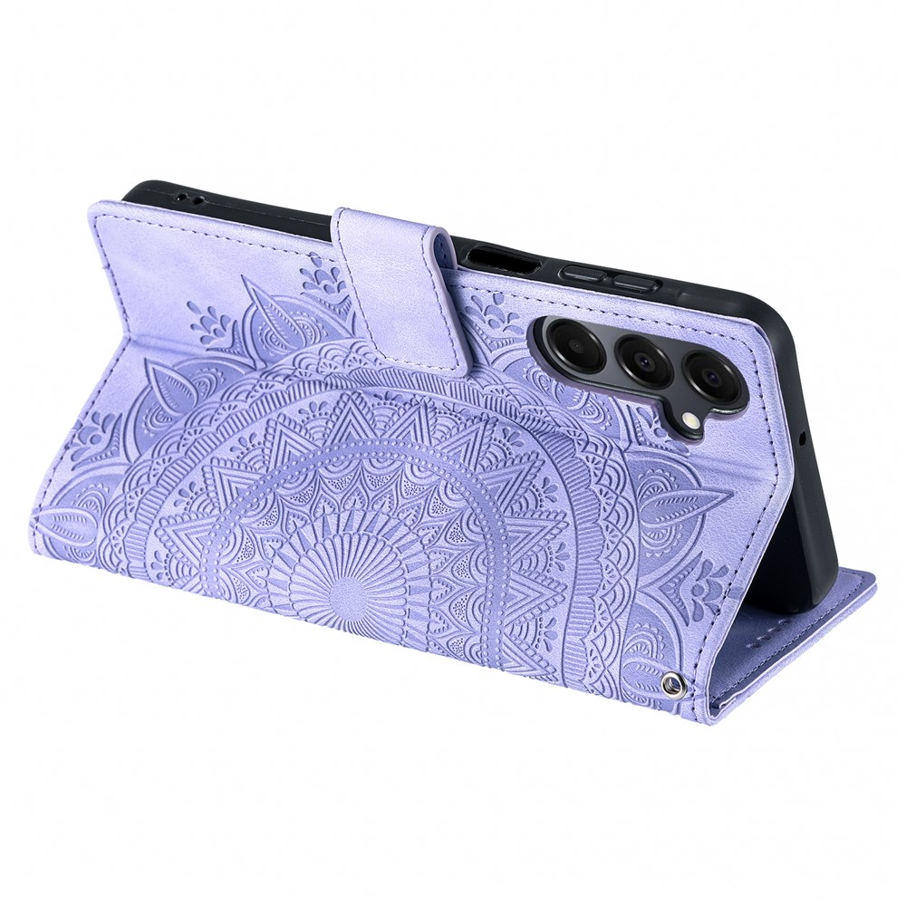  Samsung Galaxy A27 Fodral Mandala Läder Lila