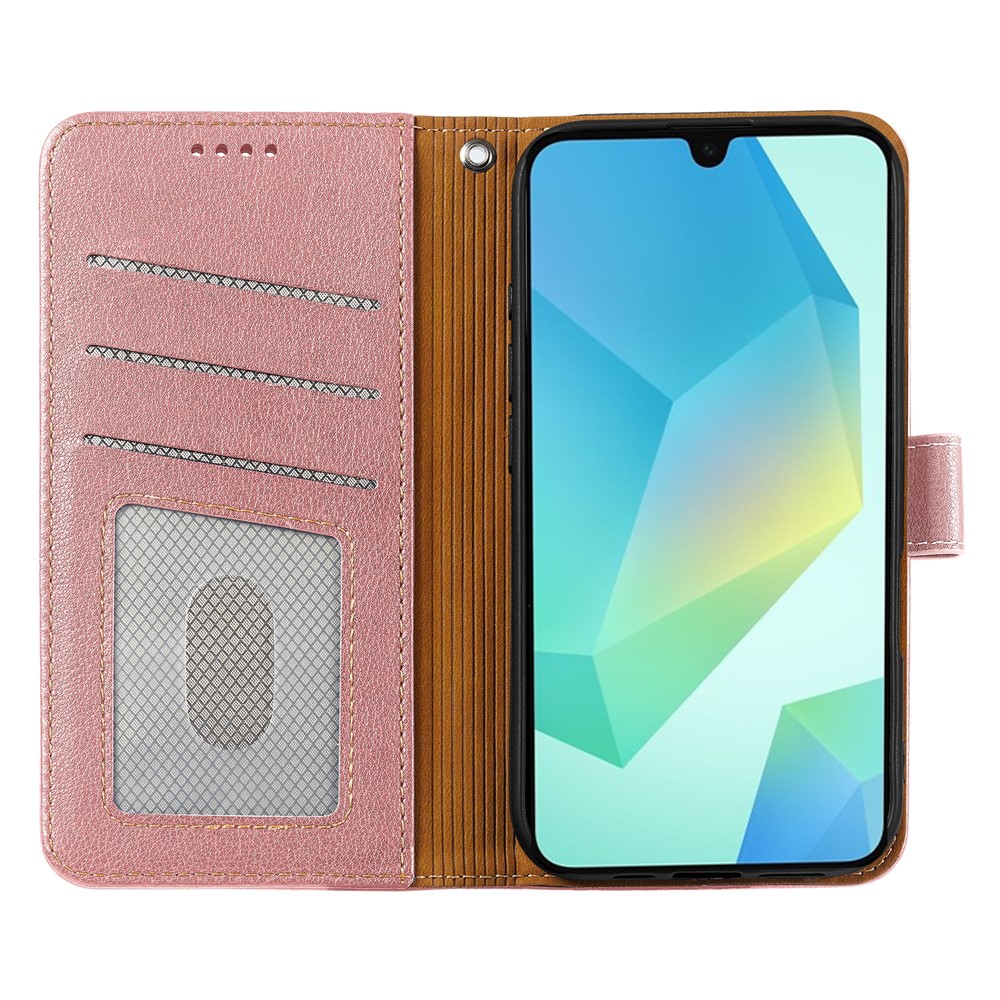  Samsung Galaxy A27 Plånboksfodral Läder Roséguld