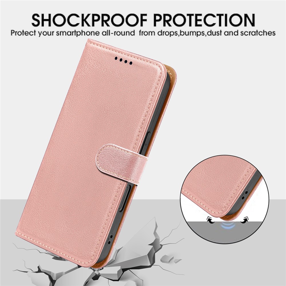  Samsung Galaxy A27 Plånboksfodral Läder Roséguld
