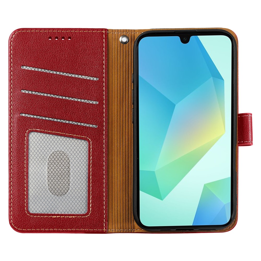  Samsung Galaxy A27 Plånboksfodral Läder Röd