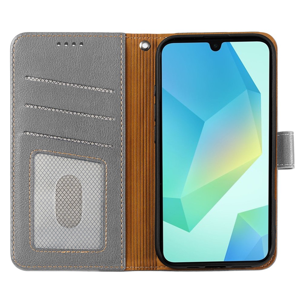  Samsung Galaxy A27 Plånboksfodral Läder Grå