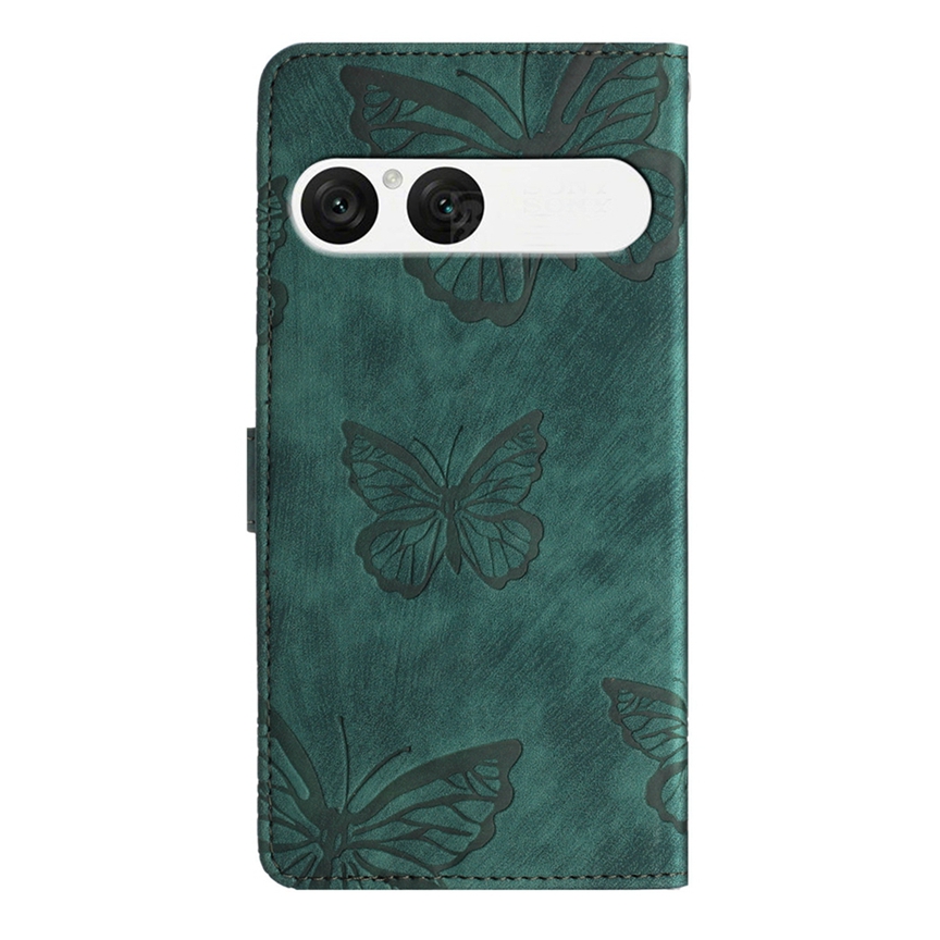  Sony Xperia 10 VII Fodral Fjäril Tryck Grön
