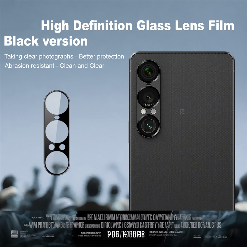IMAK IMAK Sony Xperia 1 VII Linsskydd Härdat Glas Svart