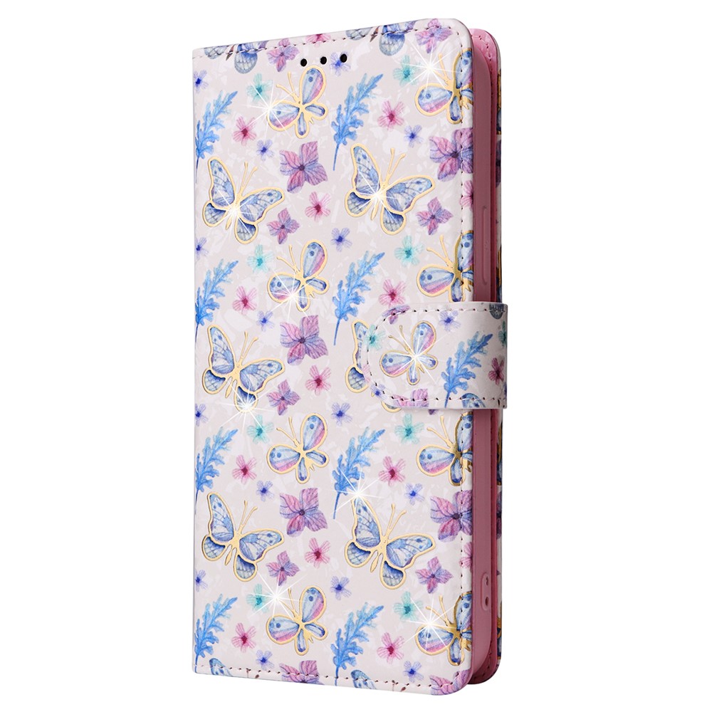  iPhone 16 Pro Fodral RFID Läder Fjärilar / Blommor