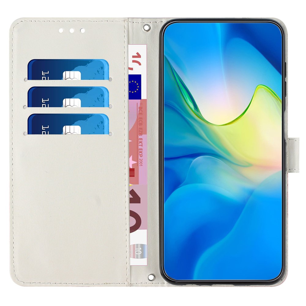  Samsung Galaxy A26/A17/A16 Fodral Läder Marmor Lila