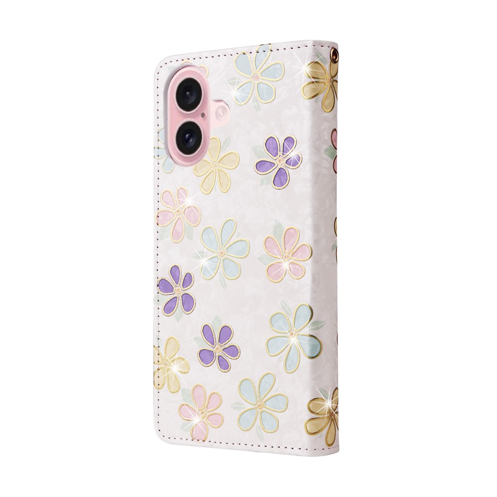  iPhone 17 Fodral RFID Läder Färgglada Blommor