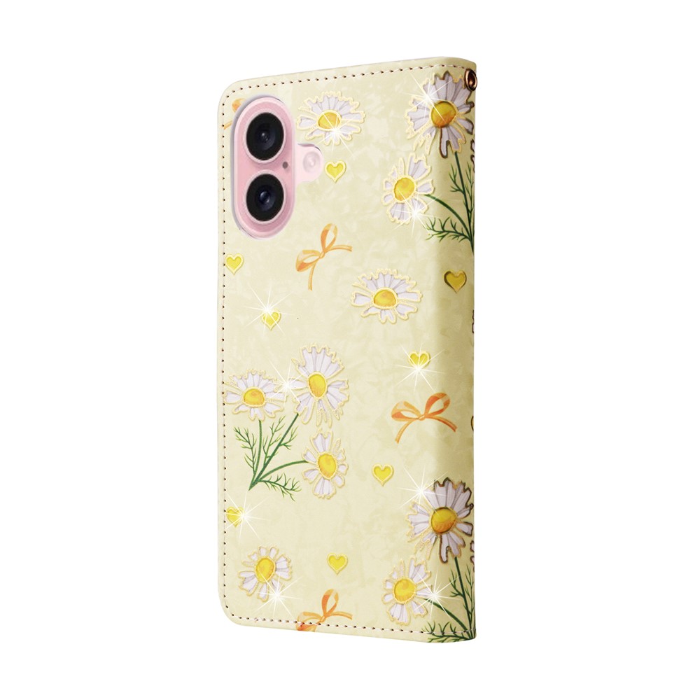  iPhone 17 Fodral RFID Läder Yellow Daisy