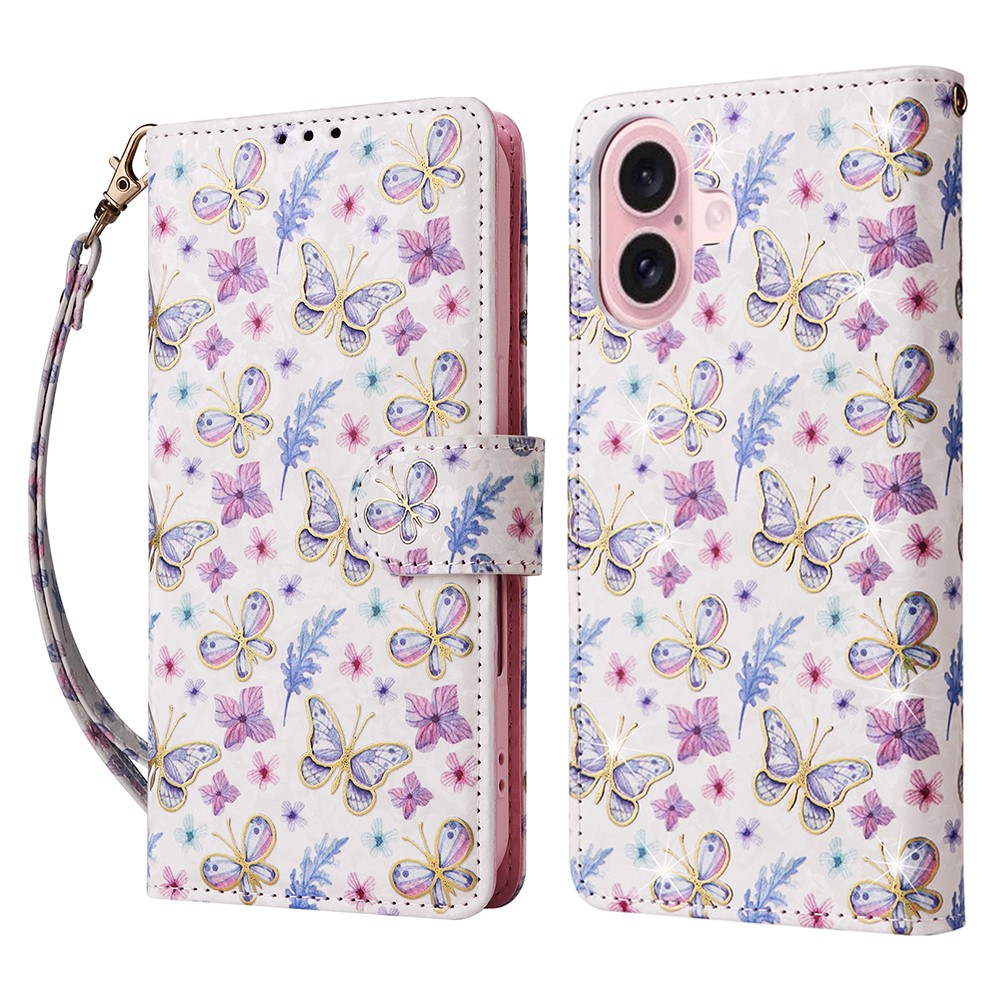  iPhone 17 Fodral RFID Läder Fjärilar / Blommor