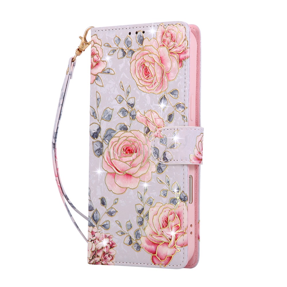  iPhone Air Fodral RFID Läder Rosa Blommor