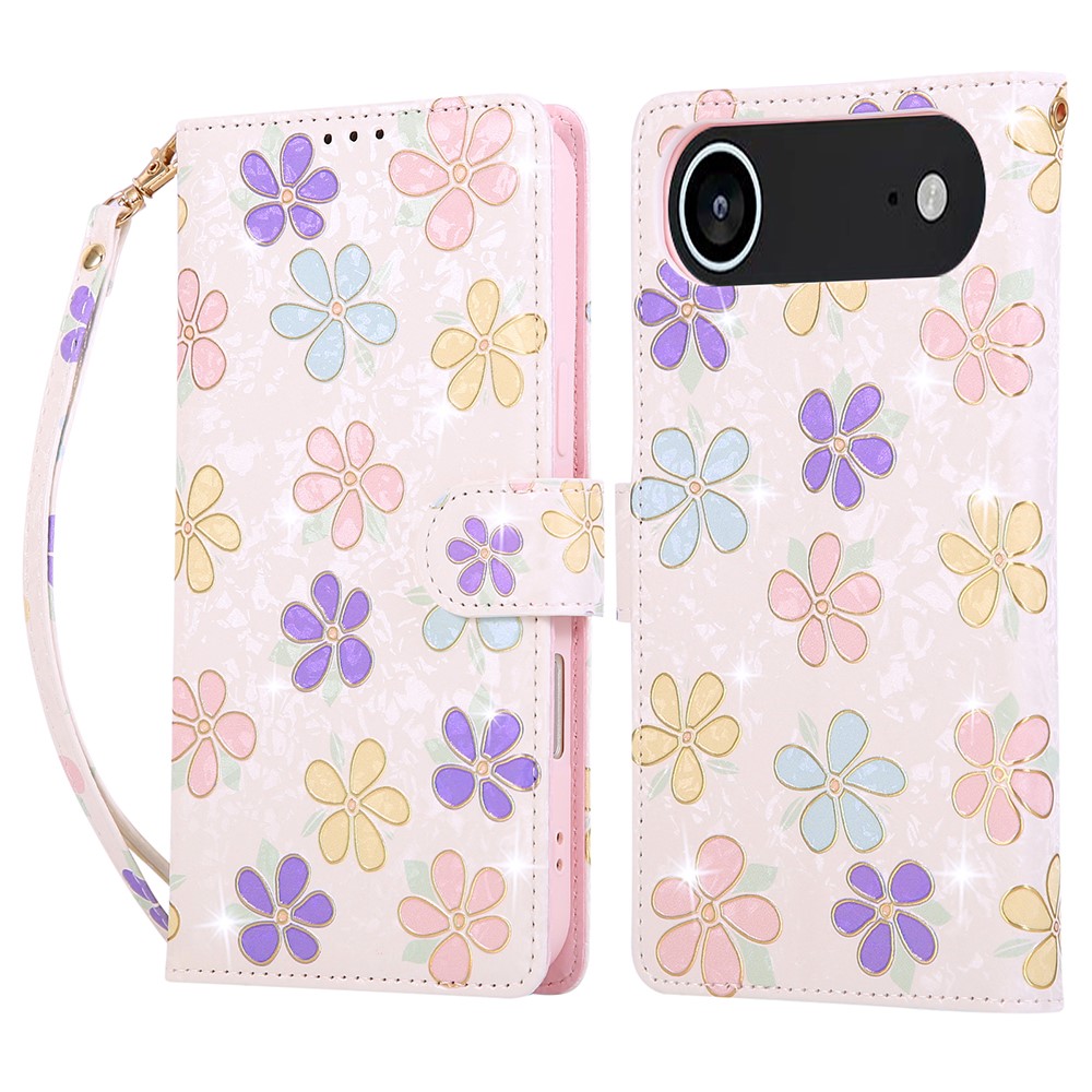  iPhone Air Fodral RFID Läder Färgglada Blommor