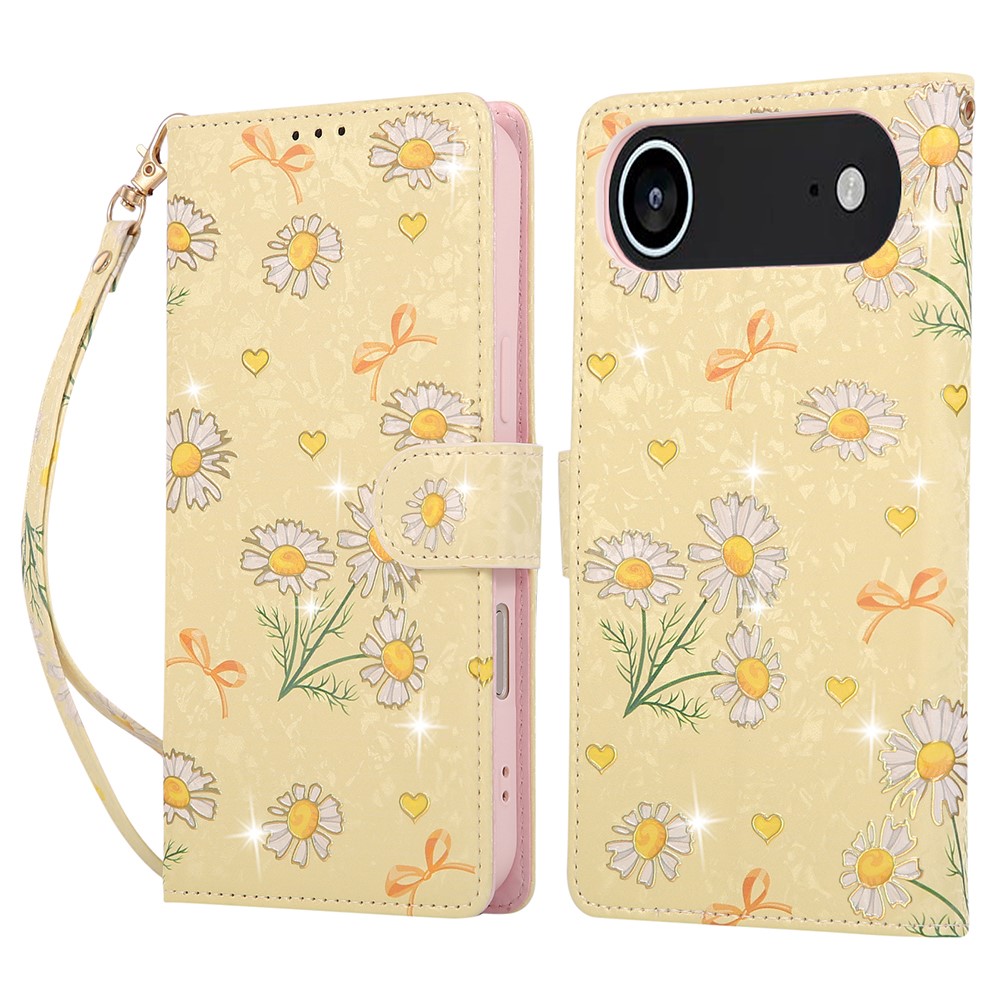  iPhone Air Fodral RFID Läder Yellow Daisy