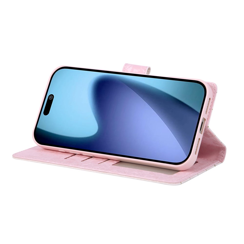  iPhone 17 Pro Fodral RFID Läder Färgglada Blommor