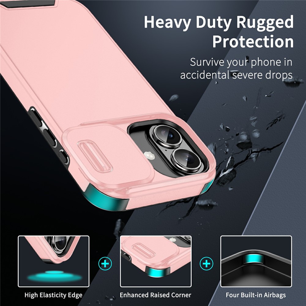  iPhone 17 Skal Hybrid Armor CamCover Rosa