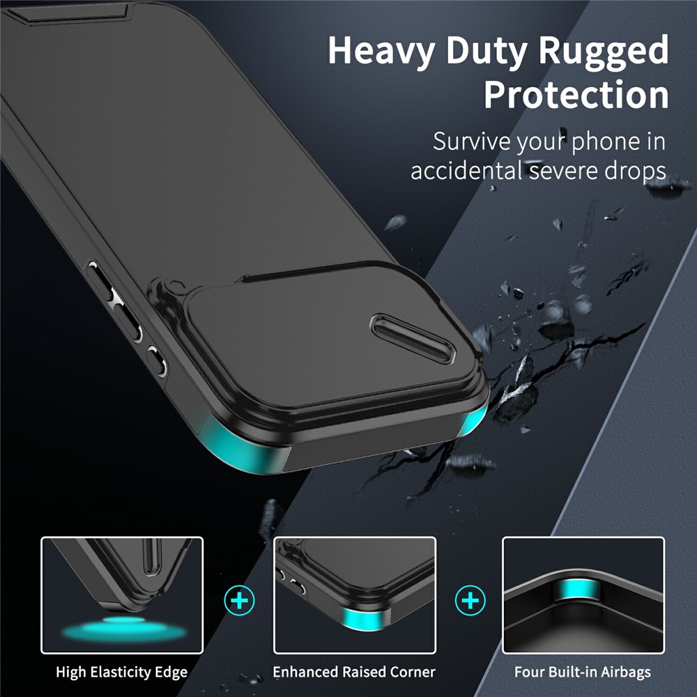  iPhone 17 Pro Skal Hybrid Armor CamCover Svart