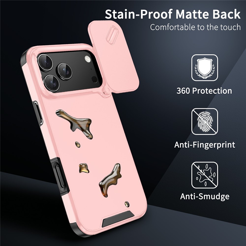  iPhone 17 Pro Max Skal Hybrid Armor CamCover Rosa
