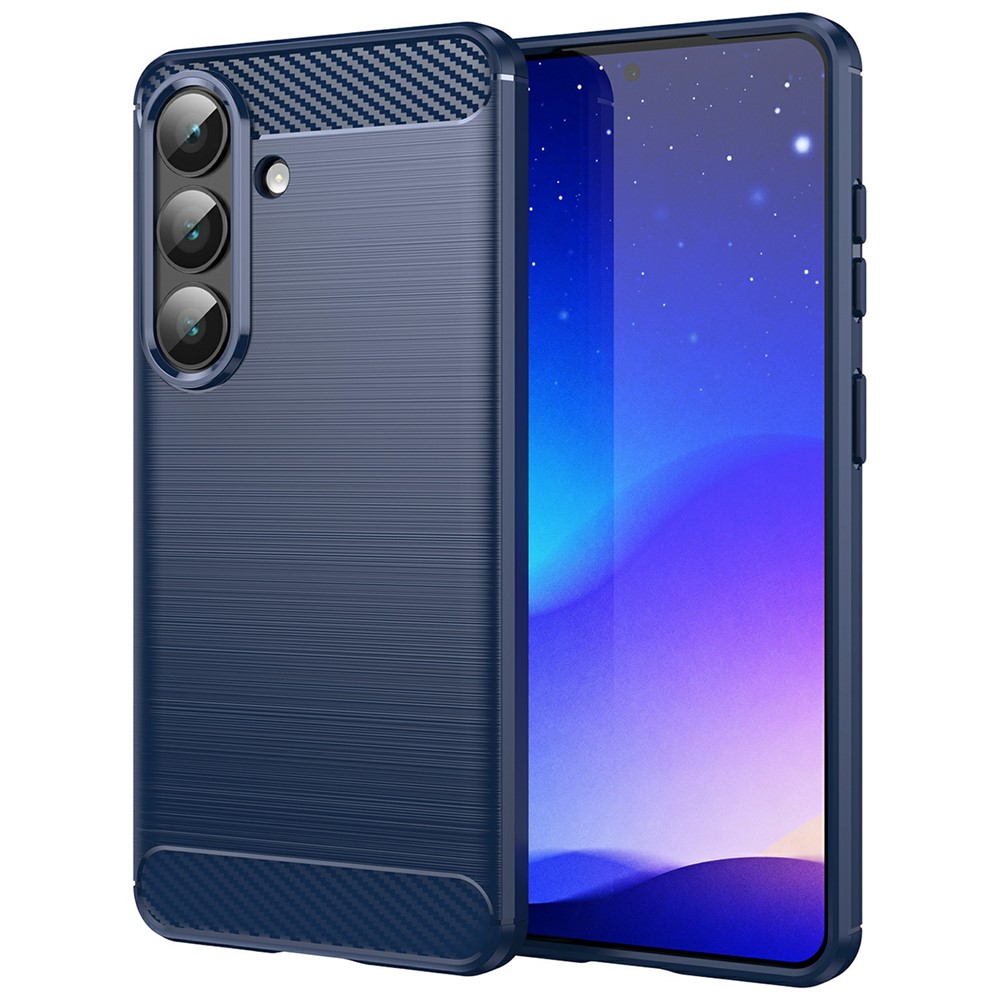  Samsung Galaxy S26 Skal Borstad Stål Textur Blå