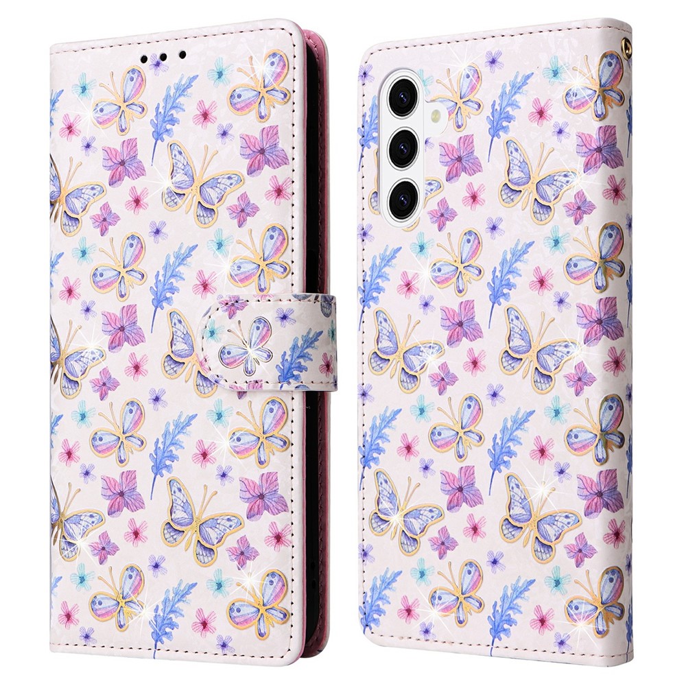  Samsung Galaxy S26 Plus Fodral RFID Läder Fjärilar/Blommor