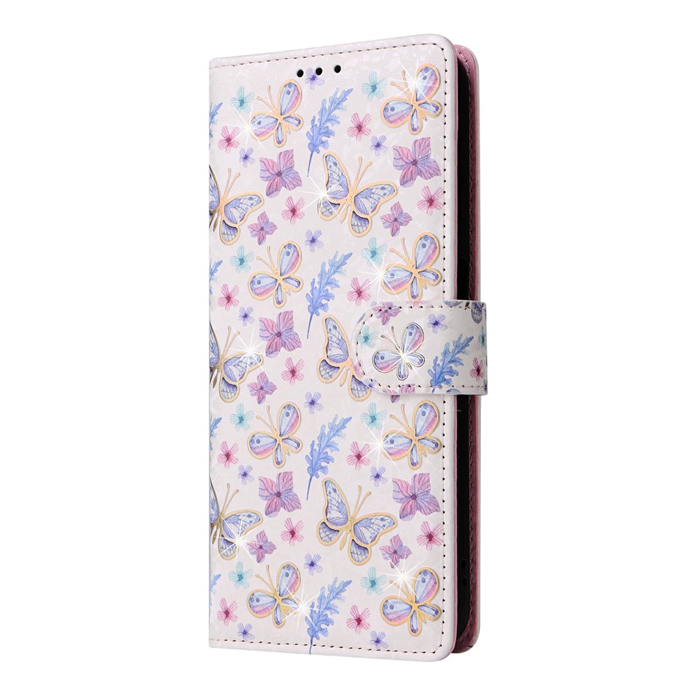  Samsung Galaxy A37 5G Fodral RFID Läder Fjärilar/Blommor