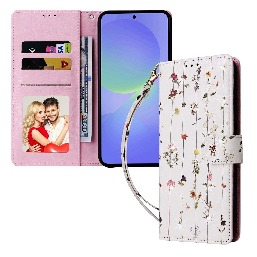  Samsung Galaxy A37 5G Fodral RFID Läder Små Blommor