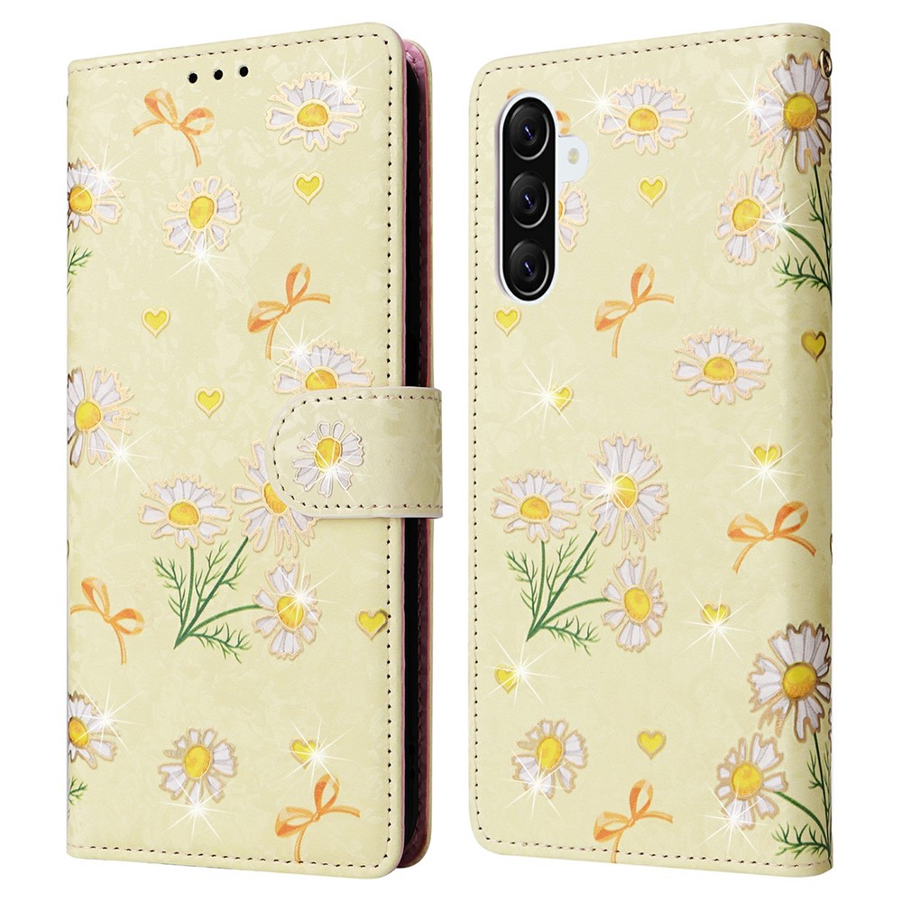  Samsung Galaxy A57 5G Fodral RFID Läder Yellow Daisy