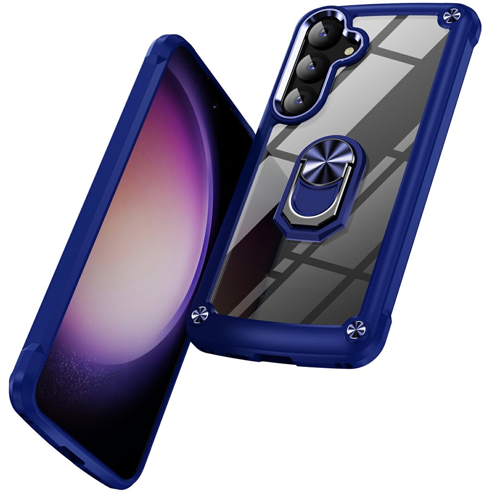  Samsung Galaxy S26 Skal Shockproof Ring Hybrid Blå