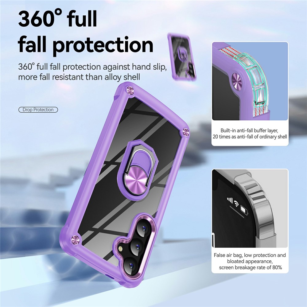  Samsung Galaxy S26 Skal Shockproof Ring Hybrid Lila