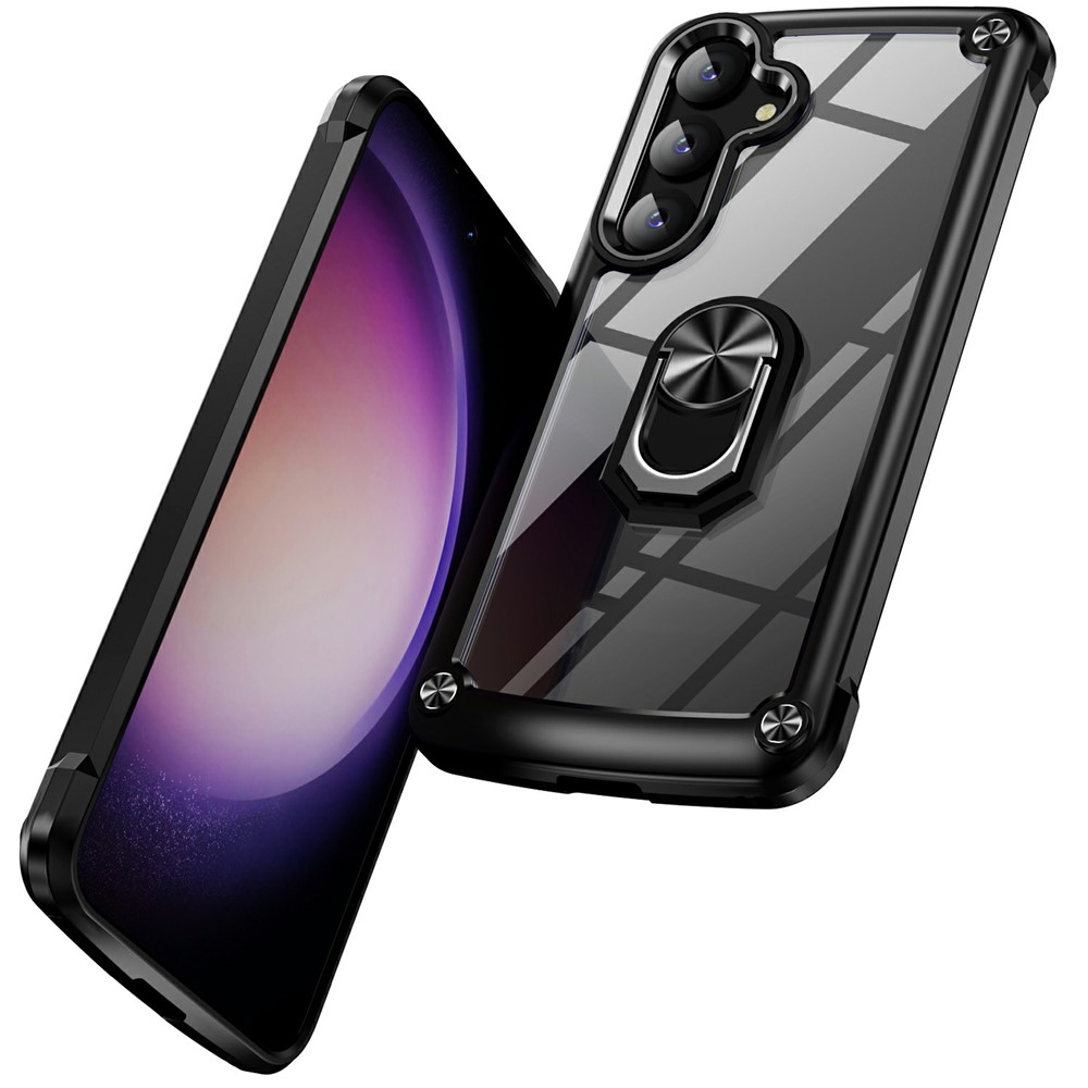  Samsung Galaxy S26 Skal Shockproof Ring Hybrid Svart