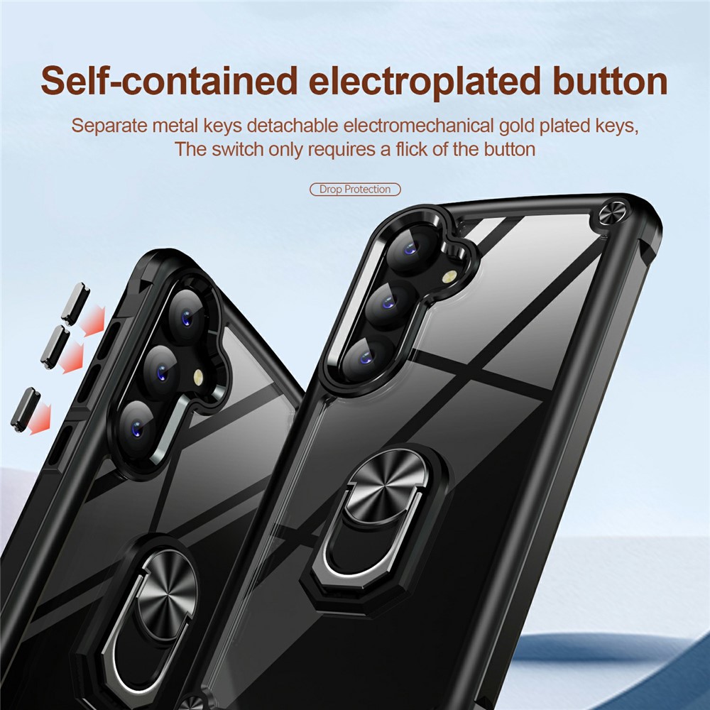  Samsung Galaxy S26 Skal Shockproof Ring Hybrid Svart